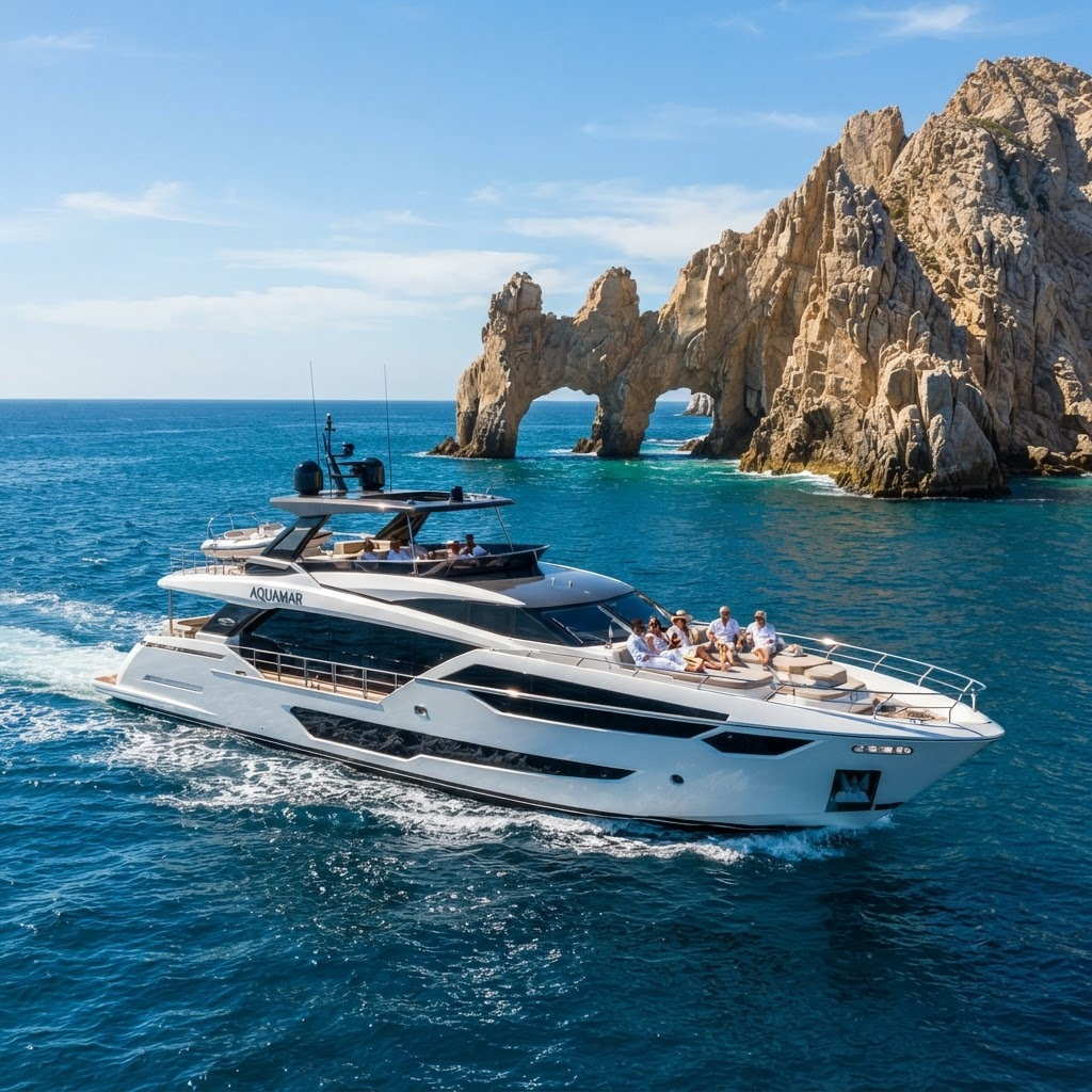 Luxury private yacht near the Arch
